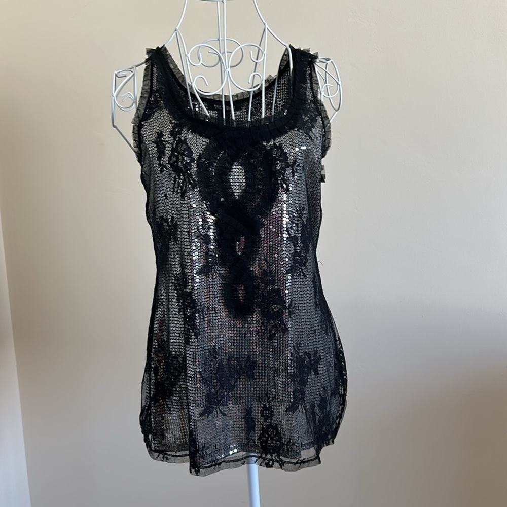 Size M | White House Black Market | Sequin Tank – Excellent Condition - Picture 4 of 12